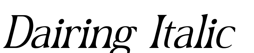 Dairing-Italic font family download free