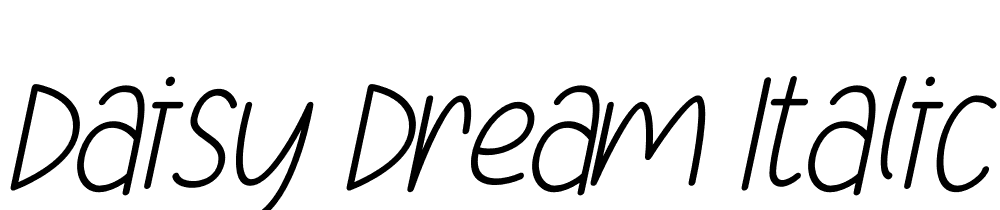 Daisy-Dream-Italic-Italic font family download free