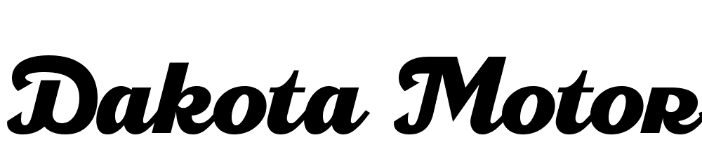 Dakota Motors PERSONAL USE font family download free