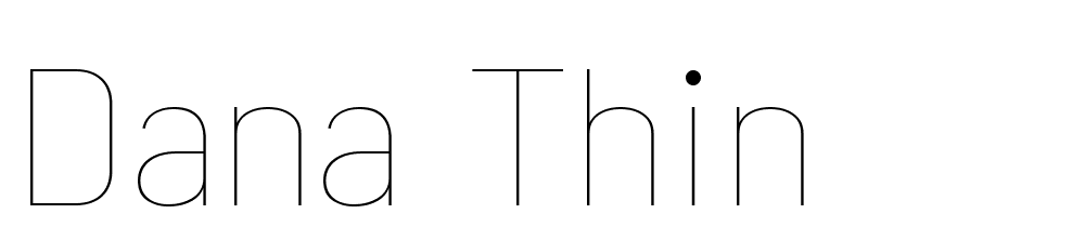 dana-thin font family download free