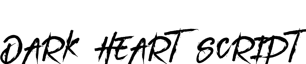 Dark Heart Script font family download free