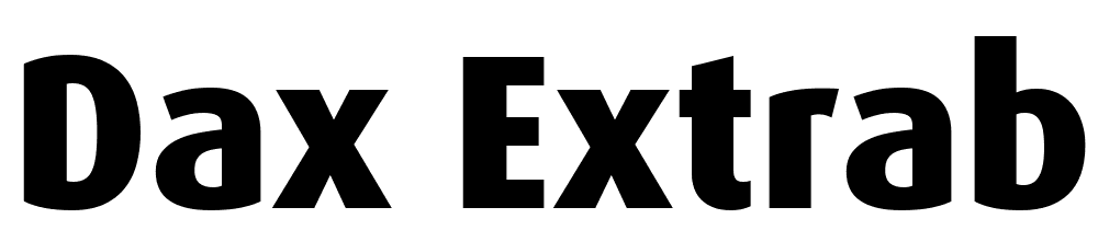 Dax-ExtraBold font family download free