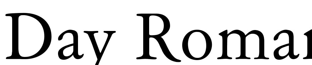 Day Roman font family download free