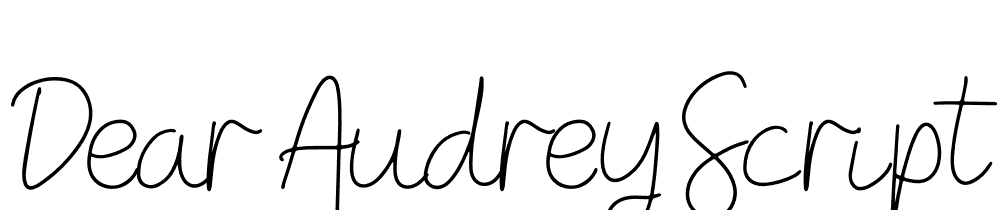 Dear-Audrey-Script font family download free