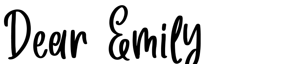 Dear Emily font family download free