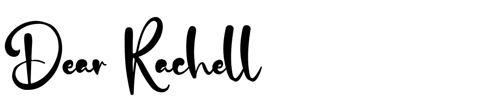 Dear Rachell font family download free