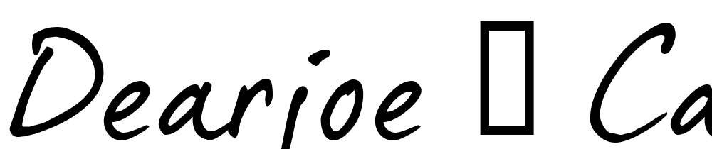 dearJoe-5-CASUAL font family download free