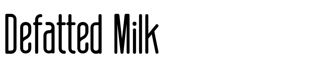 defatted-milk font family download free