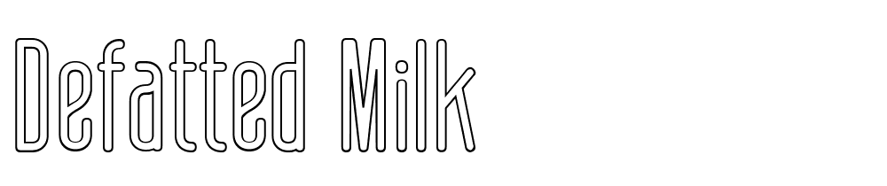 defatted-milk font family download free