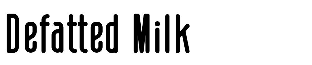 defatted-milk font family download free