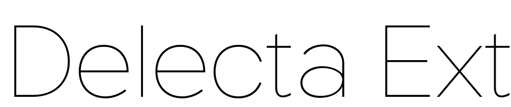 Delecta-Extra-Light font family download free