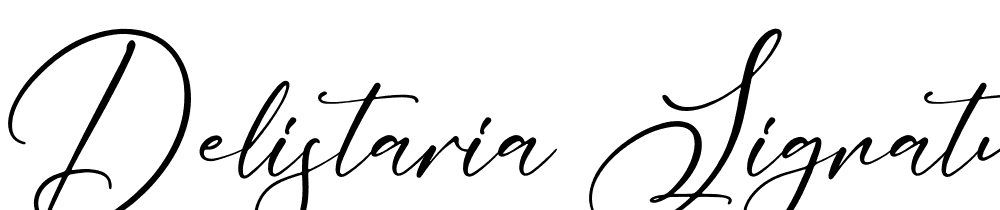 Delistaria Signature font family download free