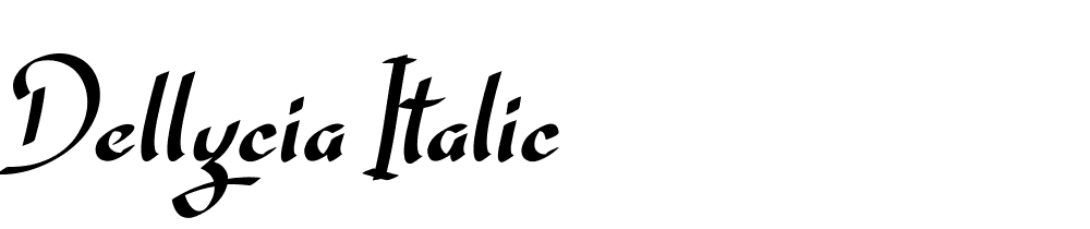 Dellycia-Italic font family download free