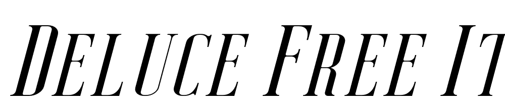 Deluce-Free-Italic font family download free