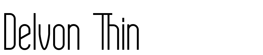 Delvon-Thin font family download free