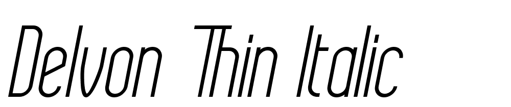 Delvon-Thin-Italic font family download free