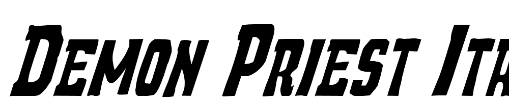 Demon-Priest-Italic font family download free