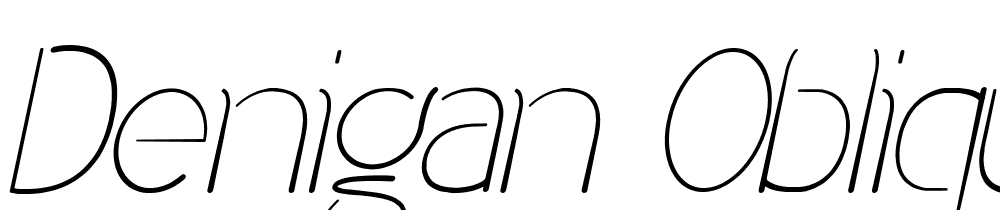 Denigan-Oblique font family download free