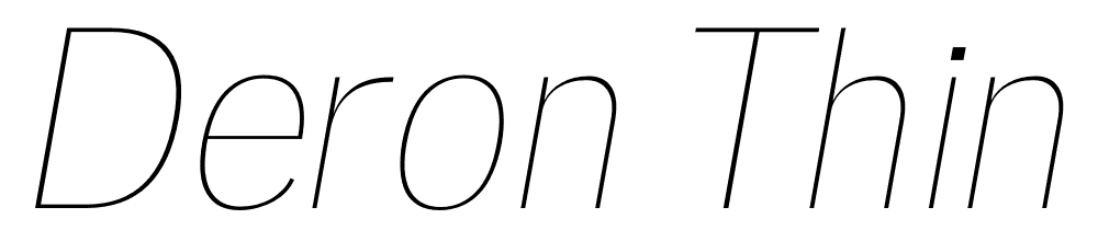 Deron-Thin-Italic font family download free