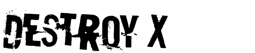 destroy_x font family download free