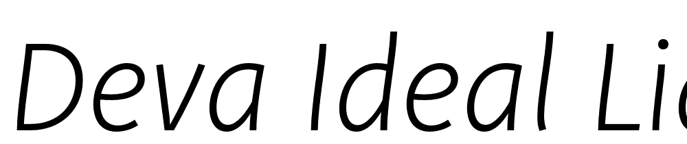 Deva-Ideal-Light-Italic font family download free