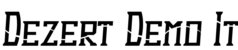 Dezert-Demo-Italic-Dash font family download free