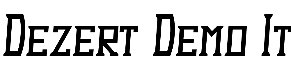 Dezert-Demo-Italic font family download free