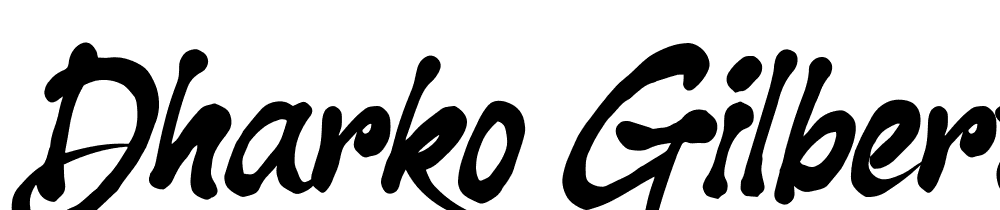 Dharko Gilbert font family download free