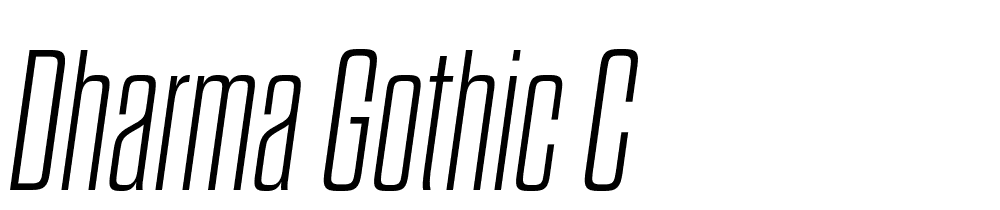 Dharma Gothic C font family download free