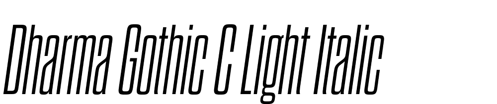 Dharma-Gothic-C-Light-Italic font family download free