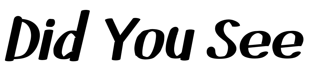 Did-you-see-that font family download free