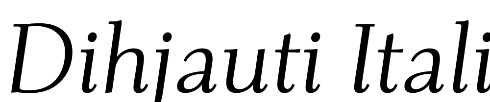 Dihjauti-Italic font family download free