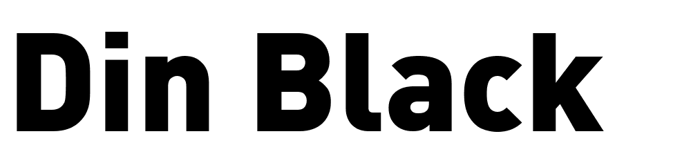 DIN-Black font family download free