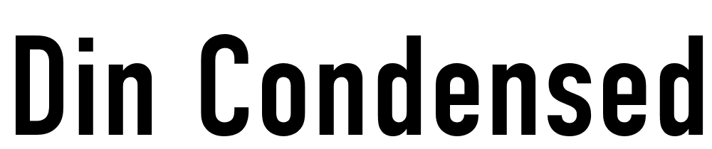 Din Condensed font family download free