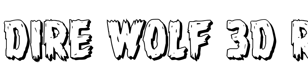 Dire-Wolf-3D-Regular font family download free