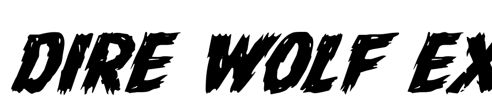 Dire-Wolf-Expanded-Italic font family download free