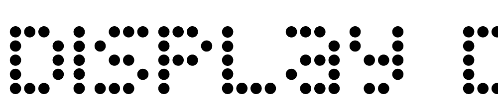 Display-Dots font family download free