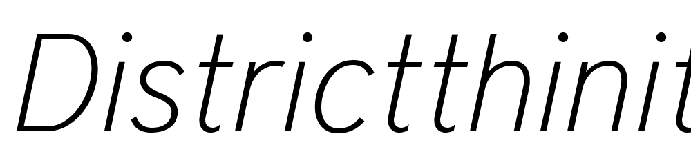 DistrictThinItalic-W05-Regular font family download free