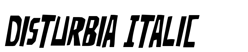 Disturbia-Italic font family download free