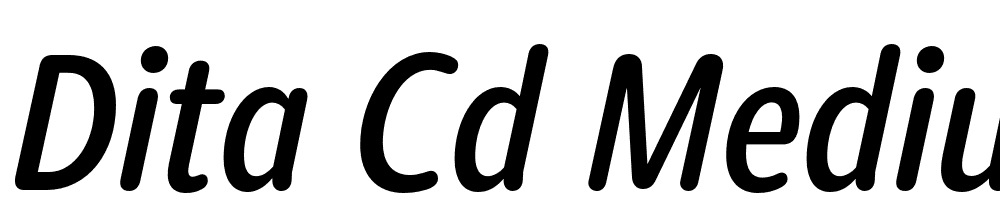 Dita-Cd-Medium-Italic font family download free