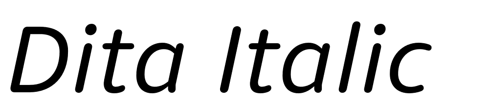 Dita-Italic font family download free