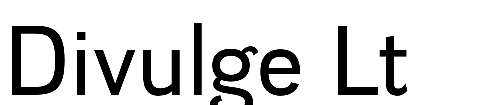 Divulge Lt font family download free