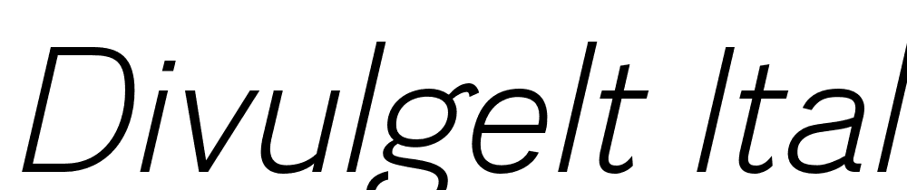 DivulgeLt-Italic font family download free