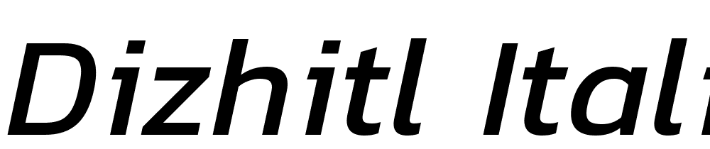 Dizhitl-Italic font family download free