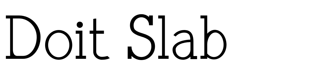 Doit Slab font family download free