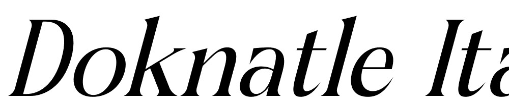 Doknatle-Italic font family download free