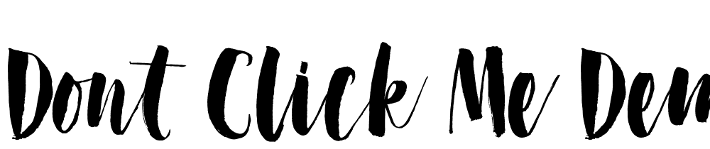 Dont Click Me DEMO font family download free