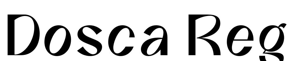 Dosca-Regular font family download free