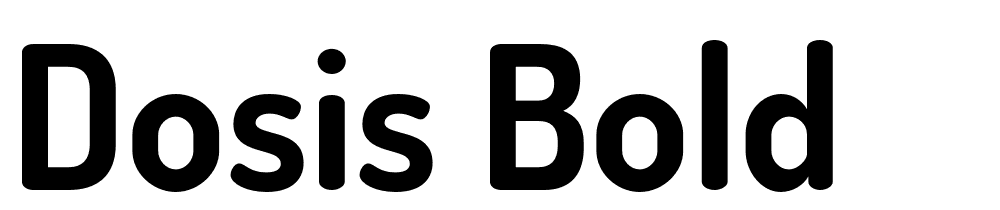 Dosis-Bold font family download free