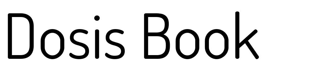 Dosis-Book font family download free